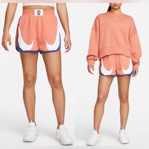 Nike Women’s Loose Fit High Rise Move to Zero Shorts Basketball Lounge Medium